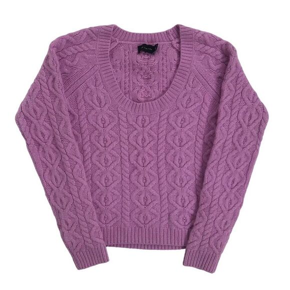 Vintage Y2K The Limited Purple Angora Wool Cottagecore Cable Knit Sweater / M - Picture 5 of 7